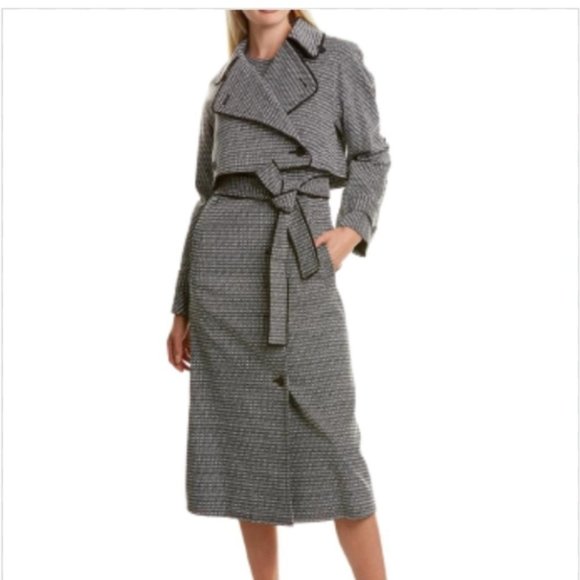 Diane VON FURSTENBURG  PATSY CONVERTIBLE JACQUARD TRENCH COAT, VEST, OR … - Picture 1 of 16